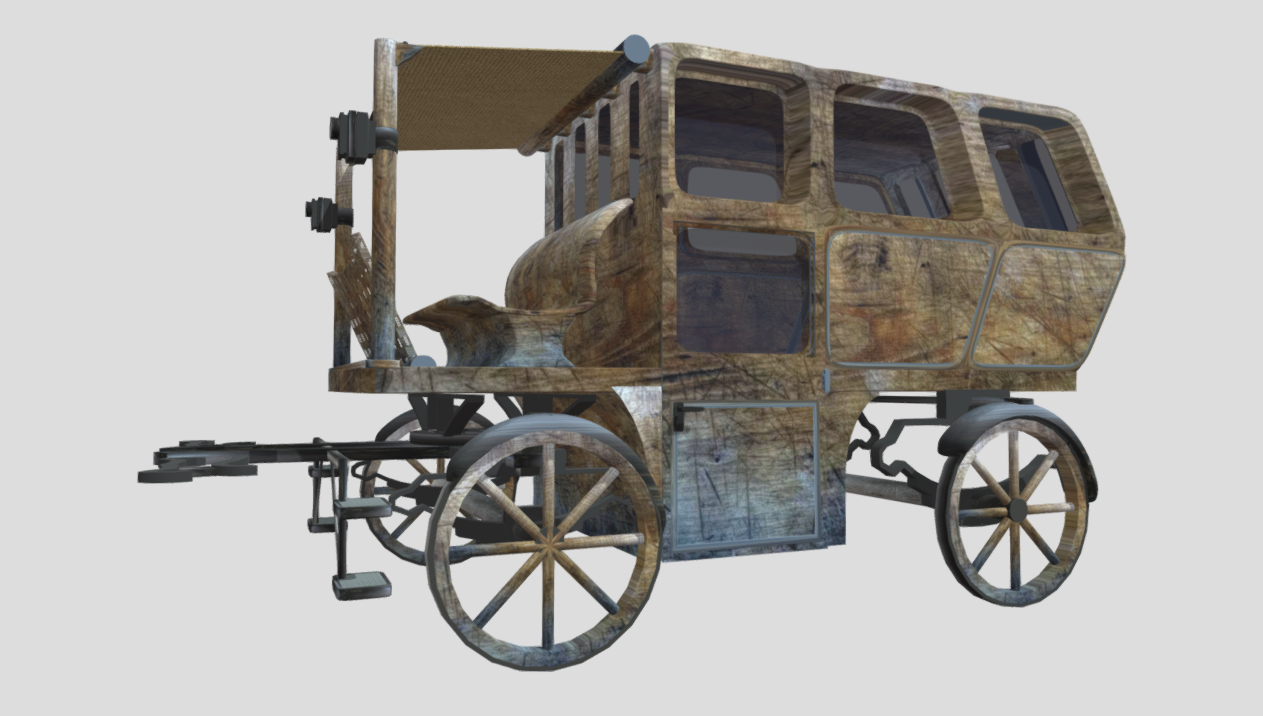Horse Drawn Carriage 20 3d model