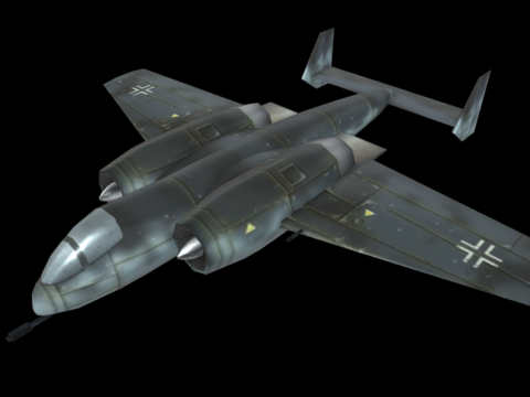 Junkers Ground Attack Aircraft (low poly) 3d model
