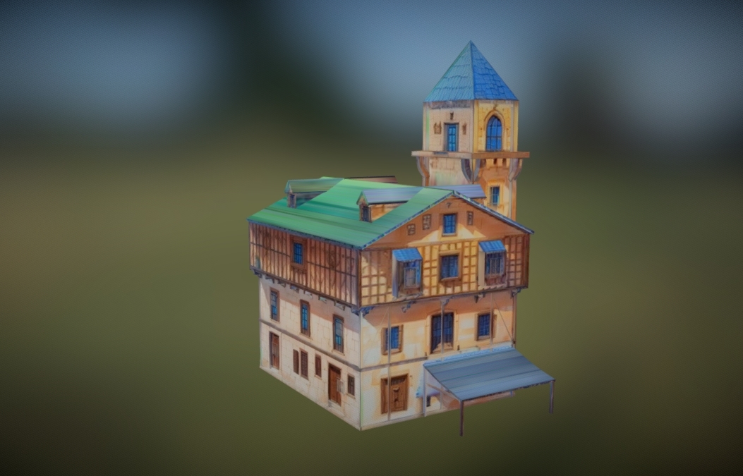Medieval building 3d model