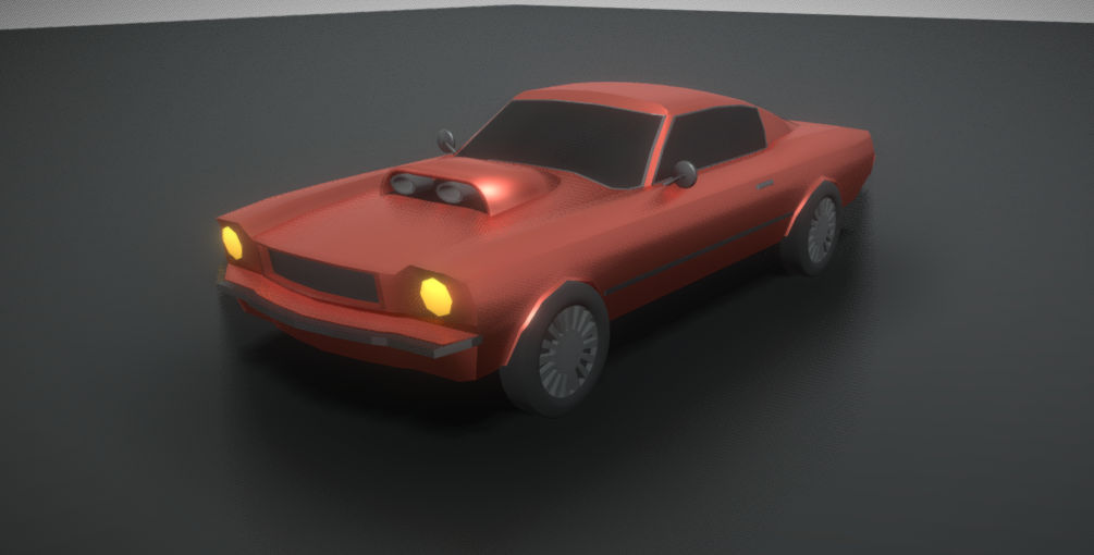 Mustang Car Model Game Ready Asset LowPoly 3d model