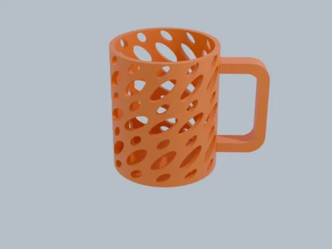 Perforated Mug for pencils and tools 3d model