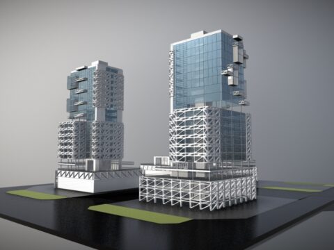 Residential Commercial Retail Development Model 3d model