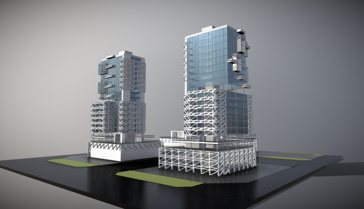 Residential Commercial Retail Development Model 3d model