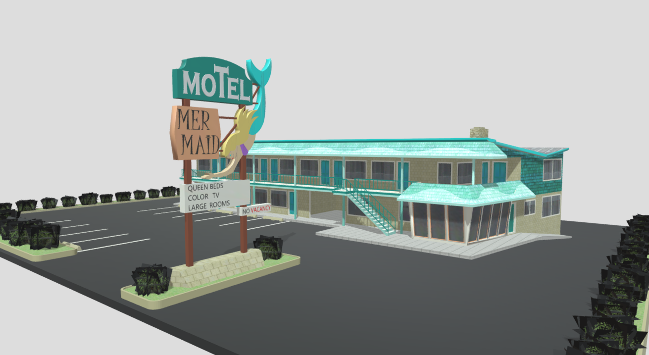 Roadside Motel 3d model