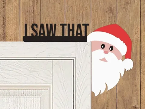 Sneaky Santa door frame decoration 3d model