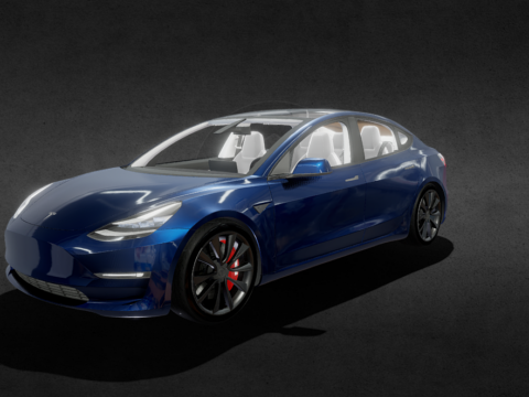 Tesla model X 3d model