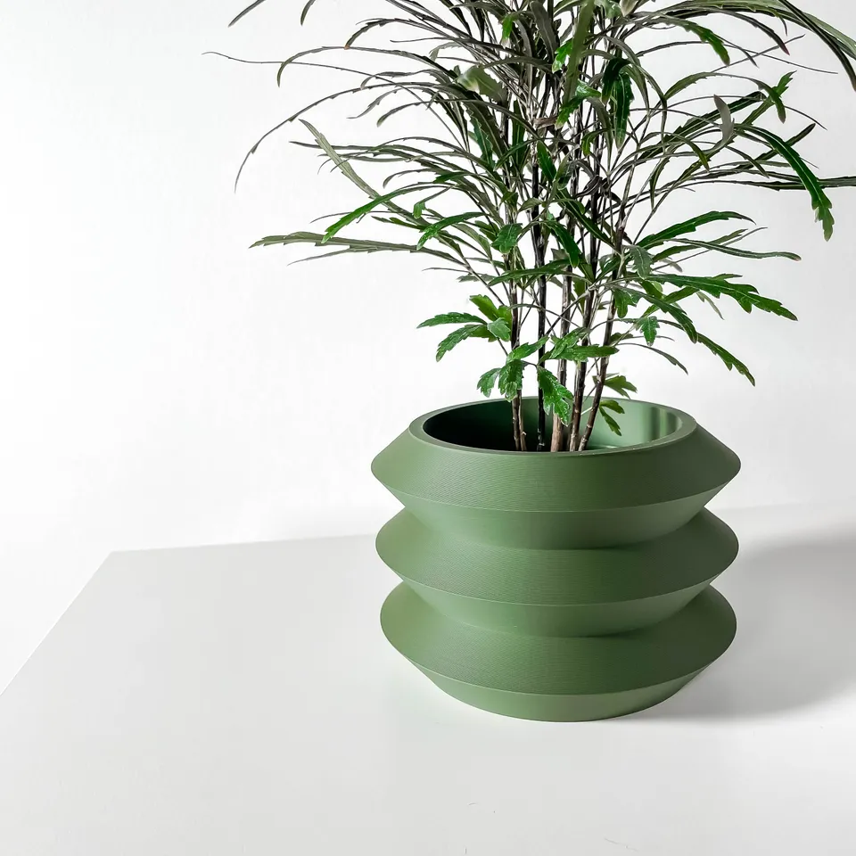 The Sima Planter Pot with Drainage 3d model