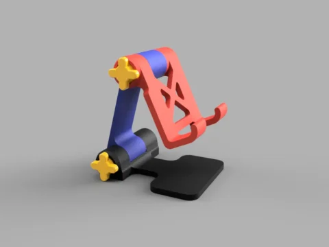 Adjustable Foldable Phone Stand 3d model