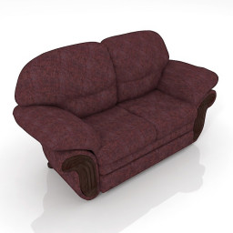 Cardinal Leather Sofa 3d model