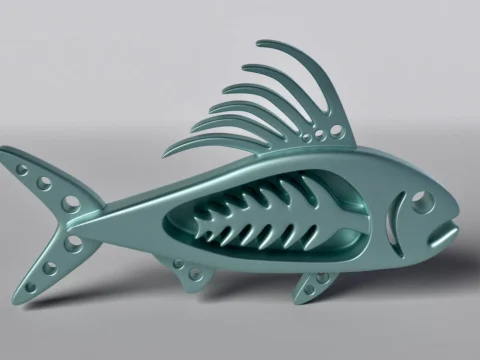 Fish Silhouette 3d model