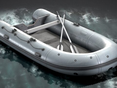 Inflatable boat - PBR VR Game Ready 3d model