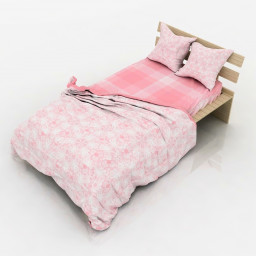 Pink Bed 3d model