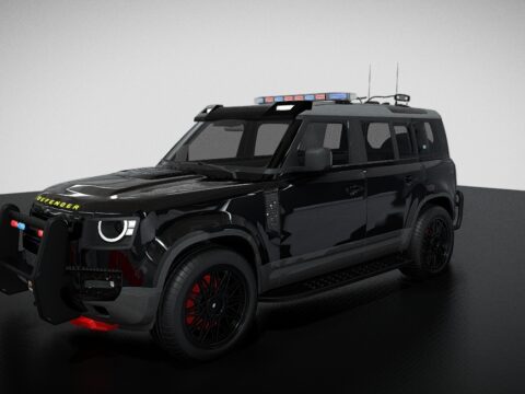 Police range rover Defender 3d model