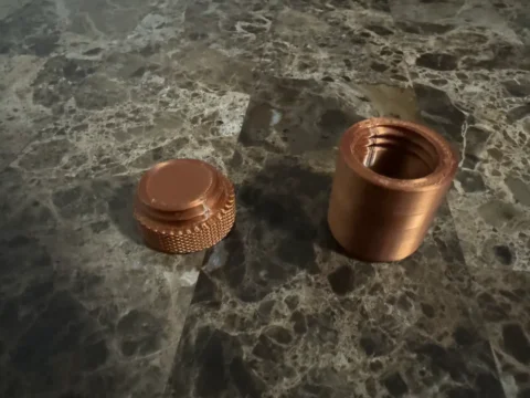 Small screw top jar with knurled lid 3d model