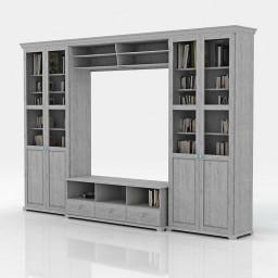 TV Stand Bookcase 3d model