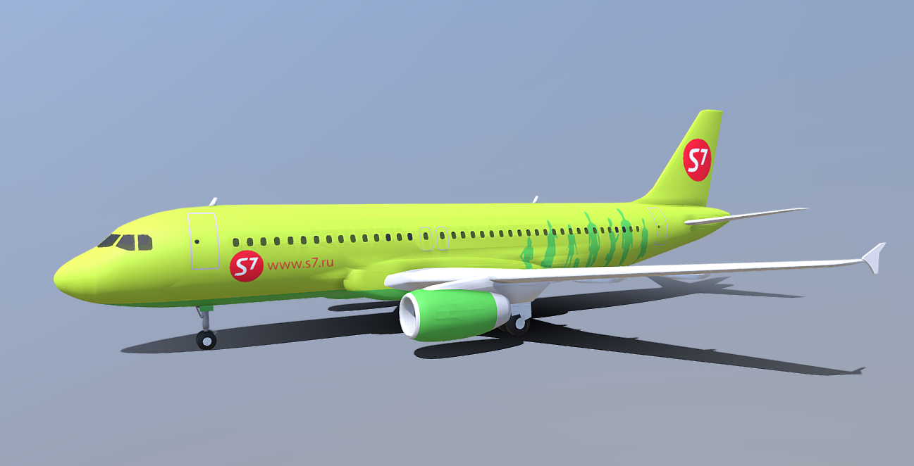 Airbus A320 S7 Airlines 3d model