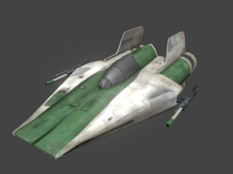 Green Squadron A-Wing 3d model