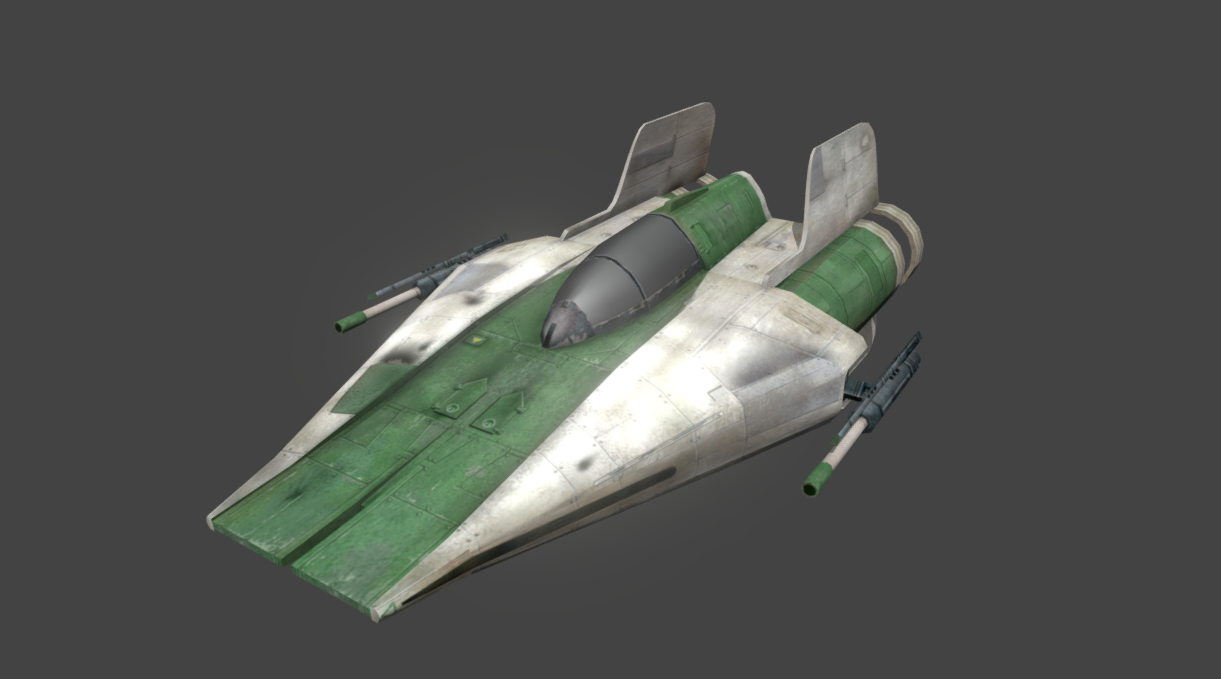 Green Squadron A-Wing 3d model