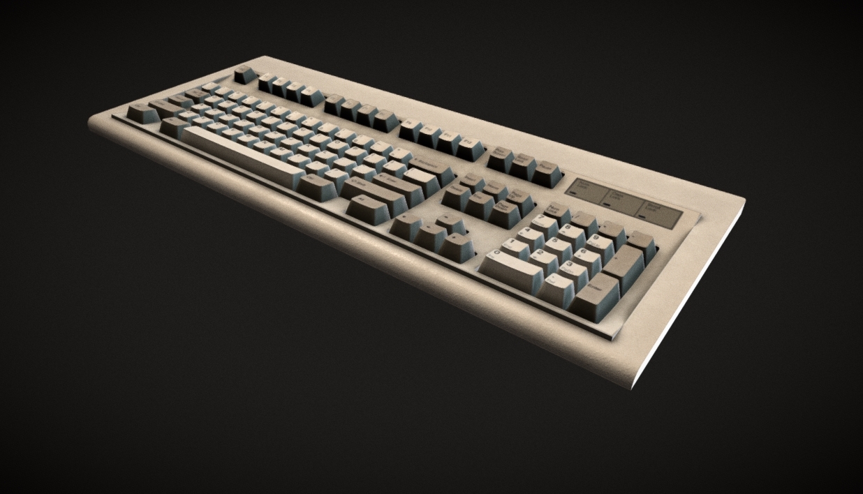 Old Keyboard 3d model