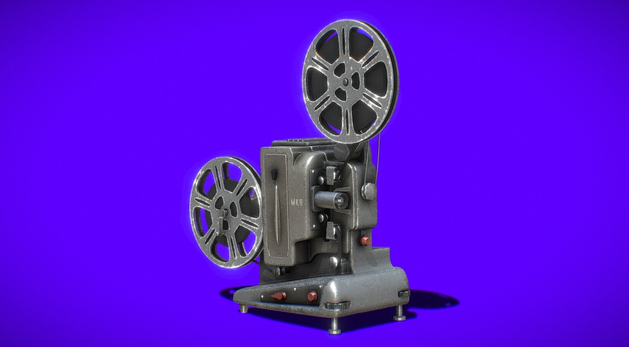 Retro Vintage Movie Projector 3d model