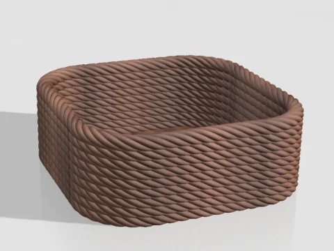 Rope basket 3d model