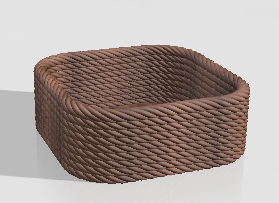 Rope basket 3d model