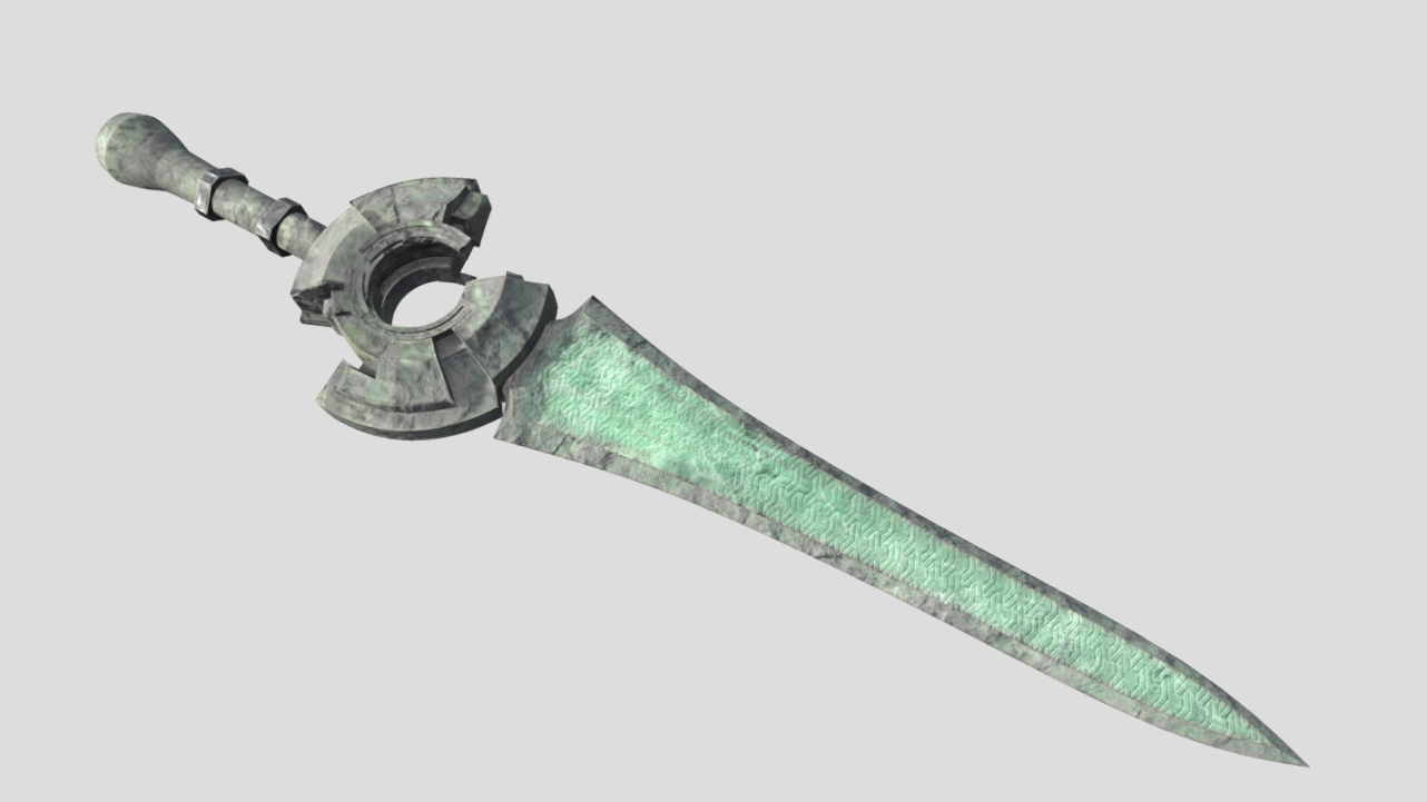 Stone Jade Sword 3d model