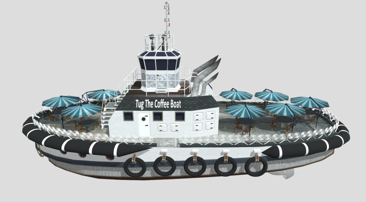 Tug The Coffee Boat 3d model