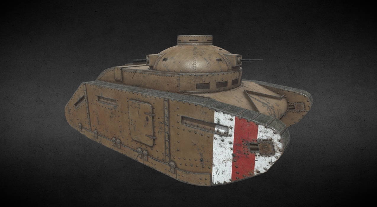 Vickers No.1 Tank 3d model