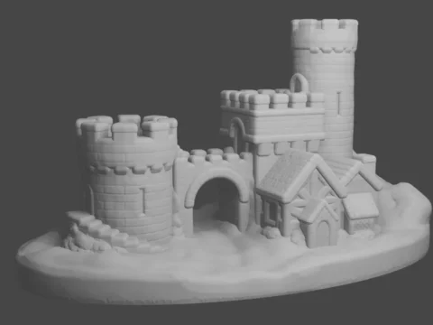 Water castle 3d model