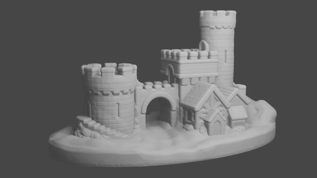 Water castle 3d model