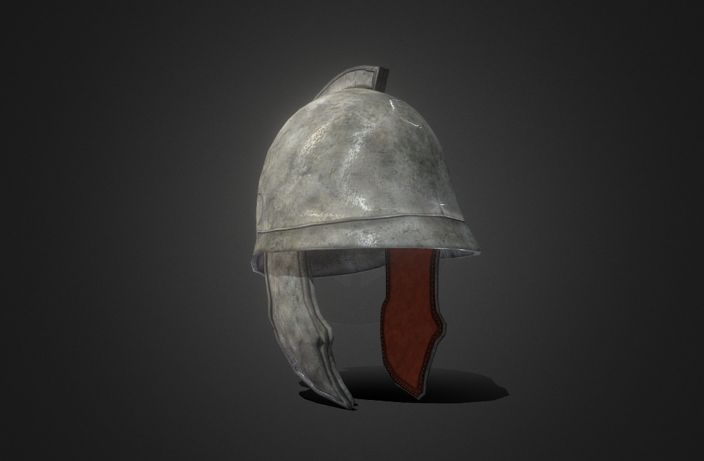 Ancient Greek-Roman Attic Helmet 3d model