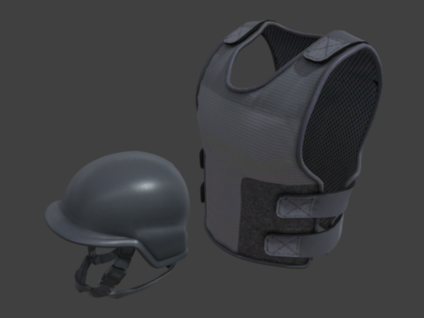 Armor and Helmet Model (CS2) 3d model