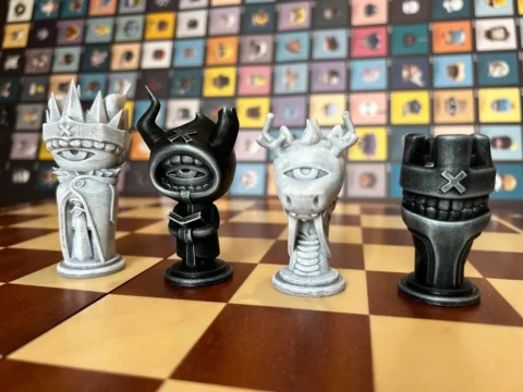 Art Toy Chess Set 3d model