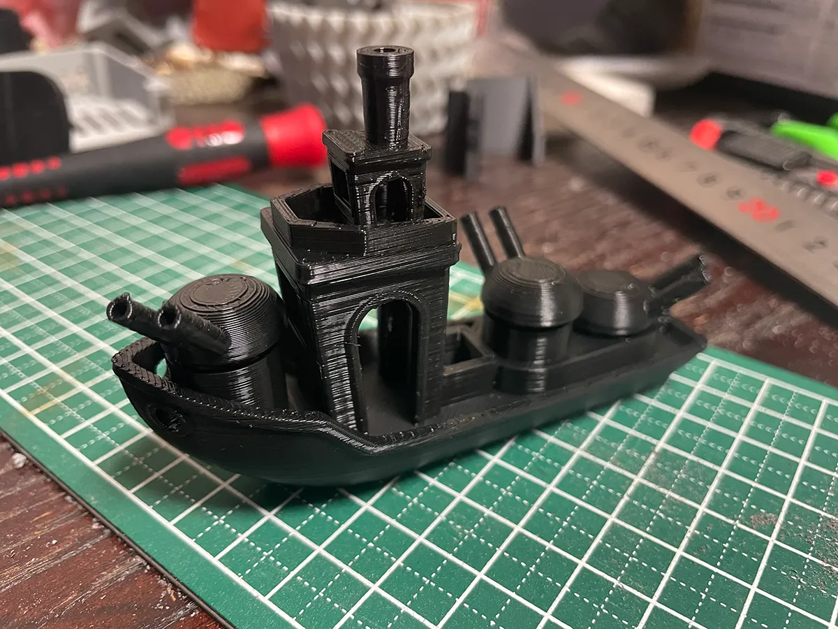 Battle Ship Benchy with rotating turret 2 3d model
