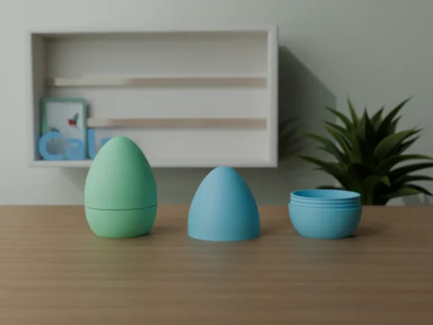 Easter Egg (Screwable) 3d model