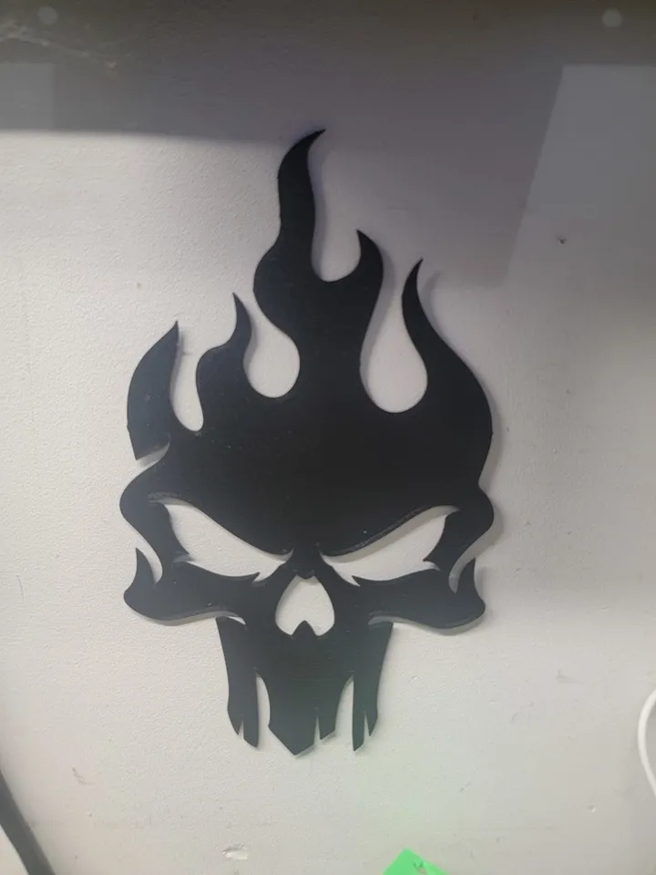 Flaming Skull Wall Decor 3d model