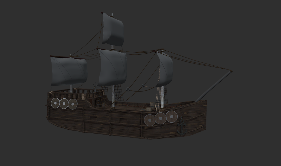 Medieval Ship 3d model