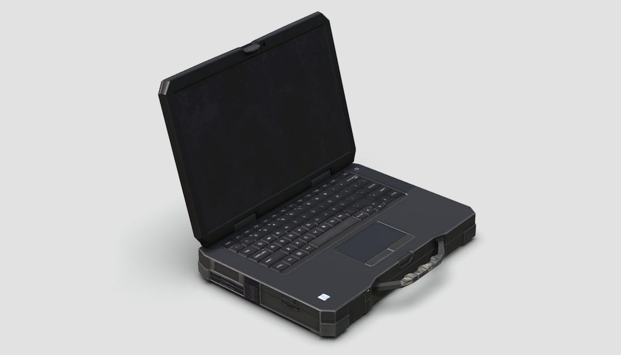 Military laptop 3d model