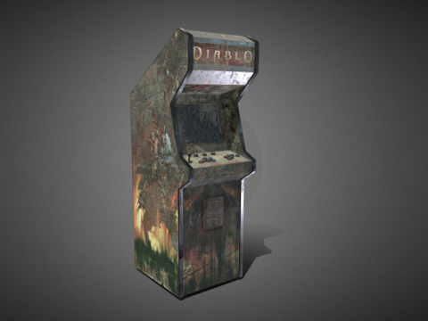 Postapocaliptic Diablo Arcade Machine 3d model