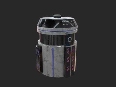 Sci-fi Barrel 3d model