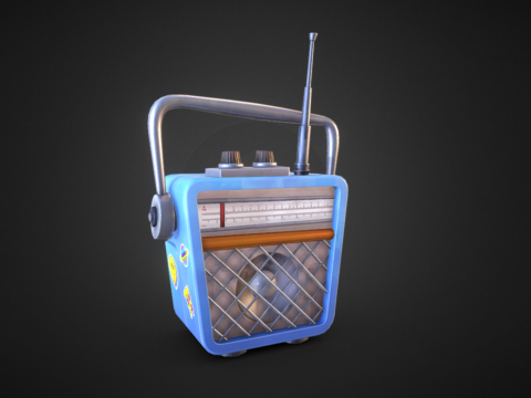 Stylized Radio - Low Poly Game Asset 3d model