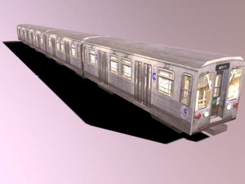 Subway train 3d model