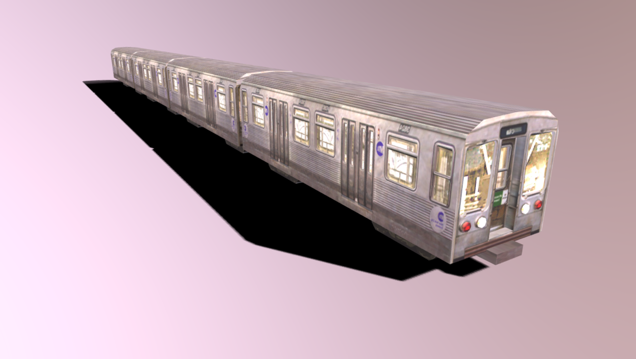Subway train 3d model