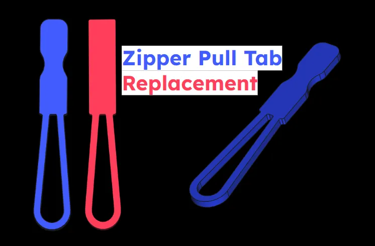 Zipper Pull Tab Replacement 3d model