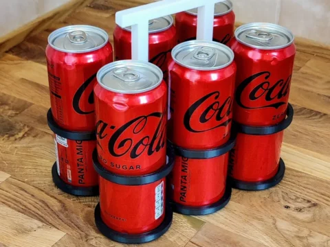 6-pack Holder for Soda Cans Or Milk Bottles 3d model