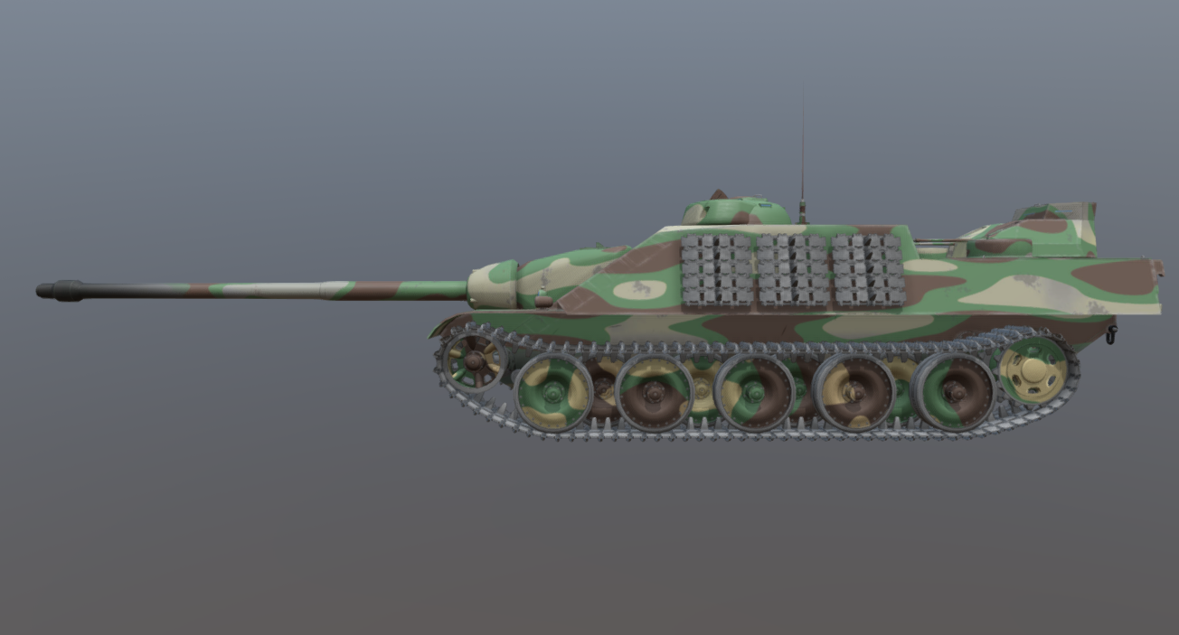 AMX Tank destroyer with 120mm cannon 3d model