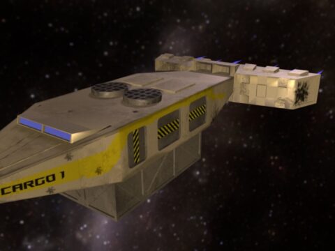 Cargo space ship 3d model