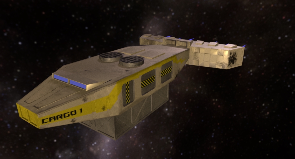 Cargo space ship 3d model