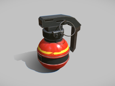 Grenade low poly 3d model